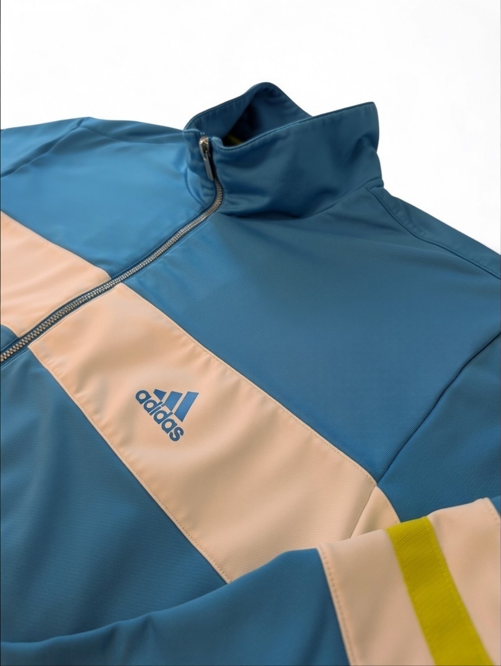 ADIDAS Track Jacket Vintage Blue Zip Up XL 90s Retro - Picture 7 of 12